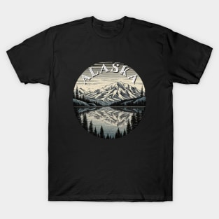 Alaska text and vintage illustration T-Shirt